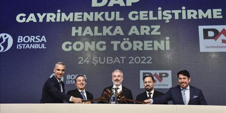 Borsa İstanbul'da gong Dap Gayrimenkul için çaldı