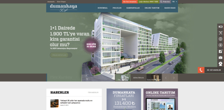 Dumankaya İnşaat,  web sitesini yeniledi