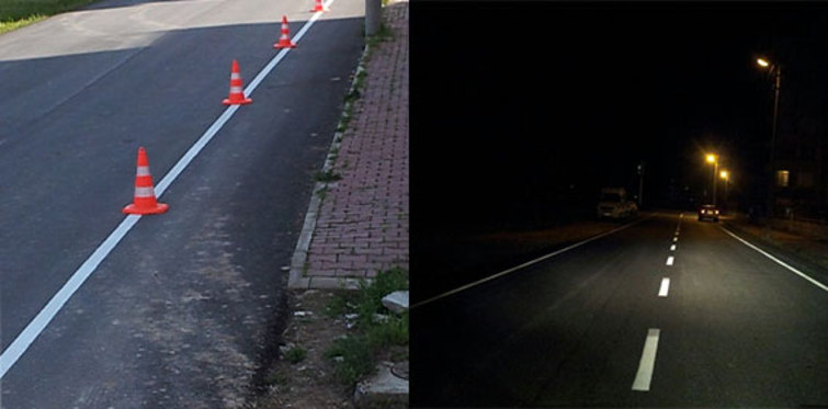Yeşil bir çevre için su bazlı yol çizgi boyaları