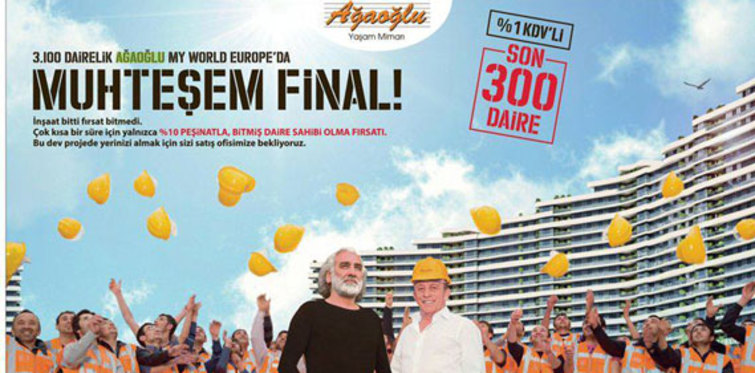Ağaoğlu My World Europe’ta inşaat tamamlandı