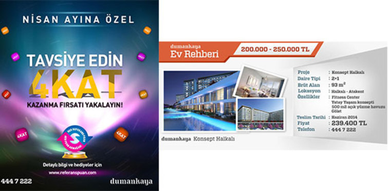Dumankaya’da Nisan’da 4 kat referans puan