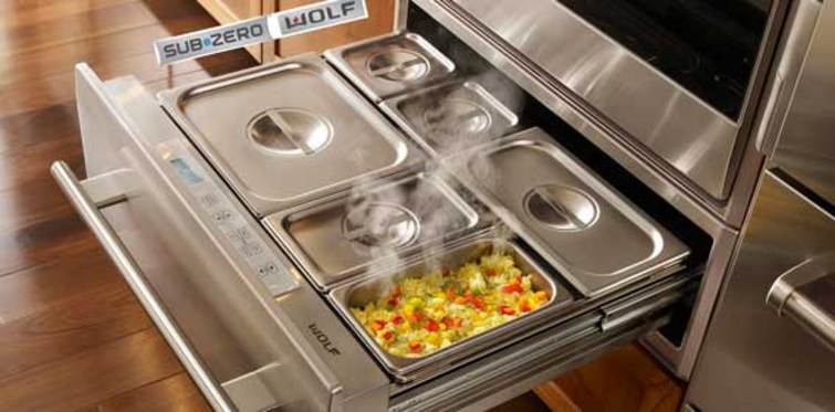 Sıcak yemeklerin sırrı Wolf ısıtma çekmecesinde saklı