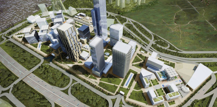 Finans Merkezi’nin binaları altına koşuyor