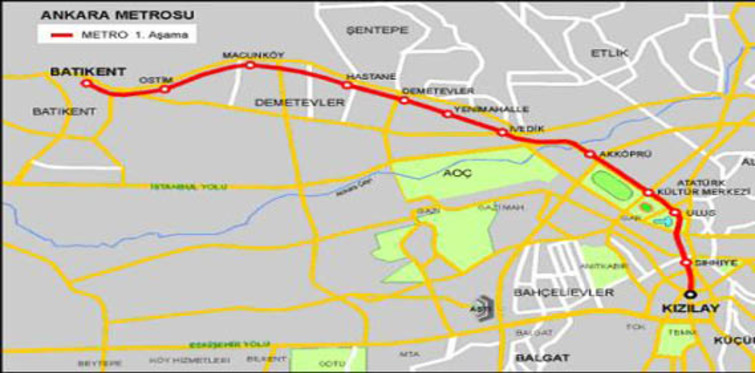 Çayyolu Kızılay metro durakları!