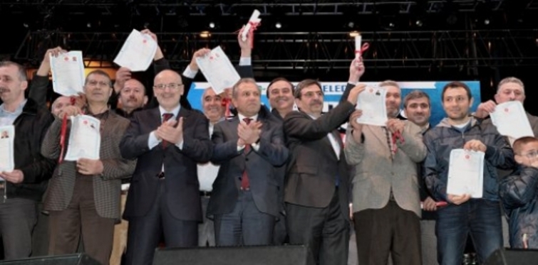 Beykoz'da tapular verildi