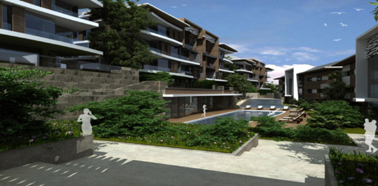 Panavia Residence boğaz manzarası sunuyor