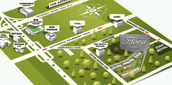 Essa Flora Evleri nerede?