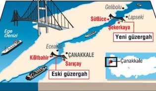 Çanakkale Boğaz Köprüsü Güzergahı