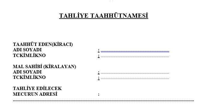 Kira Kontratı Örneği