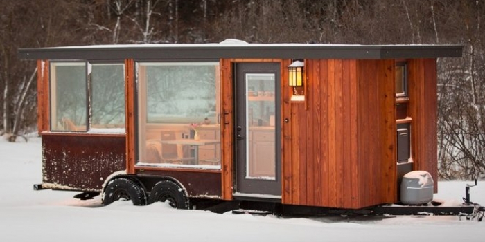 Kışı geçirmek isteyeceğiniz 14,8 metrekarelik taşınır ev