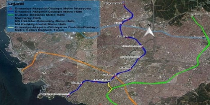 Ümraniye-Ataşehir-Göztepe metro hattı durakları!