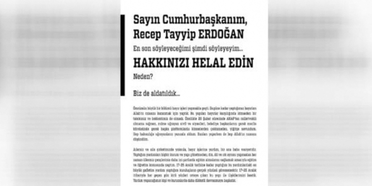 Dumankaya Ailesi: Sayın Cumhurbaşkanım, hakkınızı helal edin