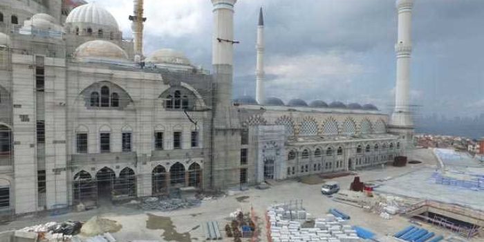 Çamlıca Camii'nin kaba inşaatı tamamlandı