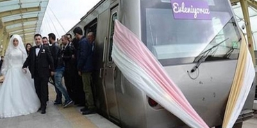 İstanbul metrosunda ilk nikah kıyıldı