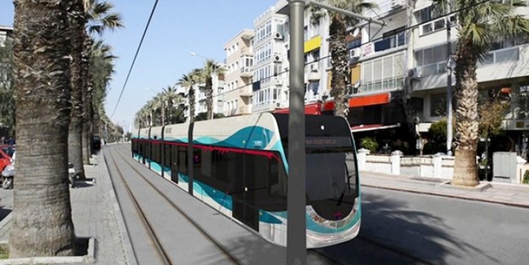 Karşıyaka tramvayında çalışmalar hızla devam ediyor