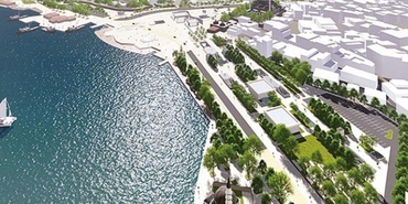 Üsküdar'da deniz üzerine dev meydan