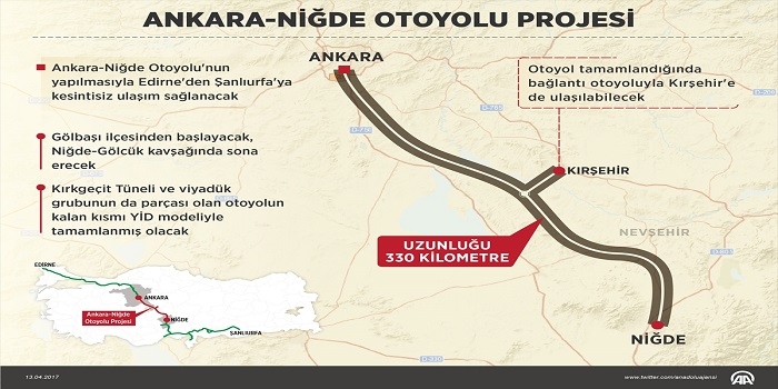 Ankara Niğde Otoyolu Projesi ihalesi yarın gerçekleşecek