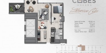 Cubes Ankara Kat ve Daire Plan Resimleri-4