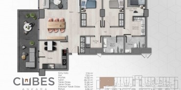 Cubes Ankara Kat ve Daire Plan Resimleri-21