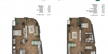 Ons İncek Residence Kat ve Daire Plan Resimleri-7