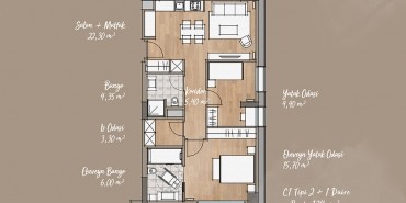 Antwell Life Care Residence Kat ve Daire Plan Resimleri-8