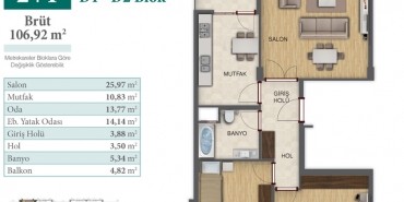 Konakkale Bosphorus Kat ve Daire Plan Resimleri-5