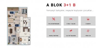 Narlı Bahçe Evleri Kat ve Daire Plan Resimleri-14