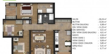 Avrupark Bahçekent Kat ve Daire Plan Resimleri-24