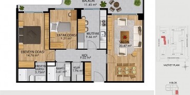 Demir Country Kat ve Daire Plan Resimleri-19