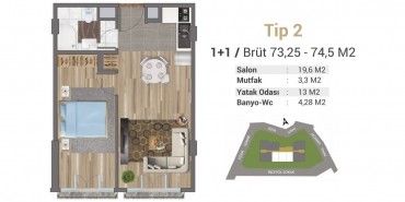 Solo Levent Kat ve Daire Plan Resimleri-2