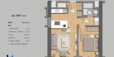 Antasya Residence Kat ve Daire Plan Resimleri-2