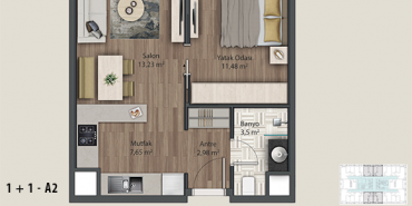 Mesa Koz Kat ve Daire Plan Resimleri-3