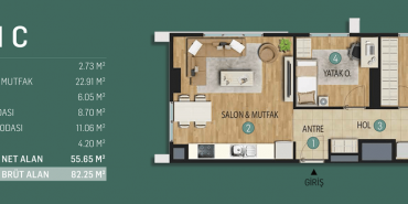 Suadiye Sahil Sitesi Kat ve Daire Plan Resimleri-6