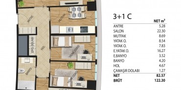 Deluxia Park Residence Kat ve Daire Plan Resimleri-6