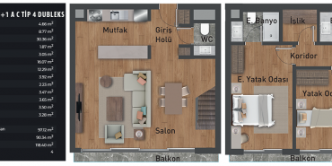 Mesa Çubuklu 28 Kat ve Daire Plan Resimleri-6