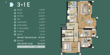 Suadiye Sahil Sitesi Kat ve Daire Plan Resimleri-9