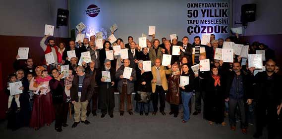 Okmeydanı tapu teslim töreni Okmeydanı tapu teslim töreni
