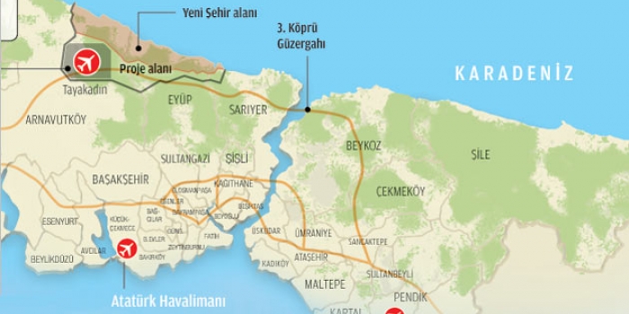 3. Havalimanı haritadaki yeri!