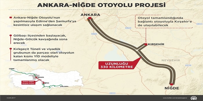 Ankara Niğde Otoyolu için 5 firma teklif verdi 