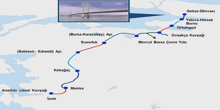 Gebze Orhangazi İzmir Otoyolu nereden geçiyor?
