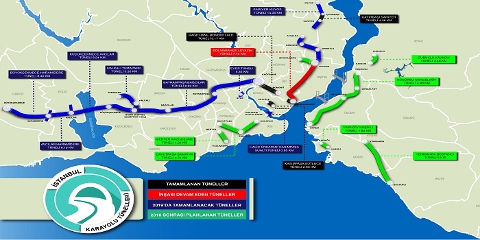 İstanbul'a 16 yeni tünel geliyor