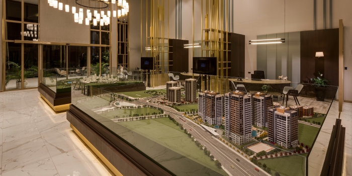 Nidapark Kayaşehir satış ofisine Gönye Proje Tasarım imzası