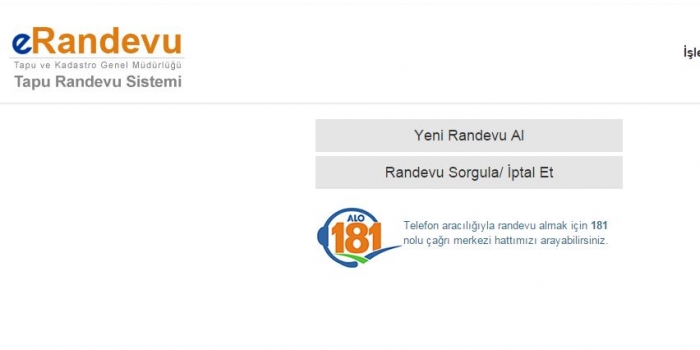Tapu randevu iptal etme